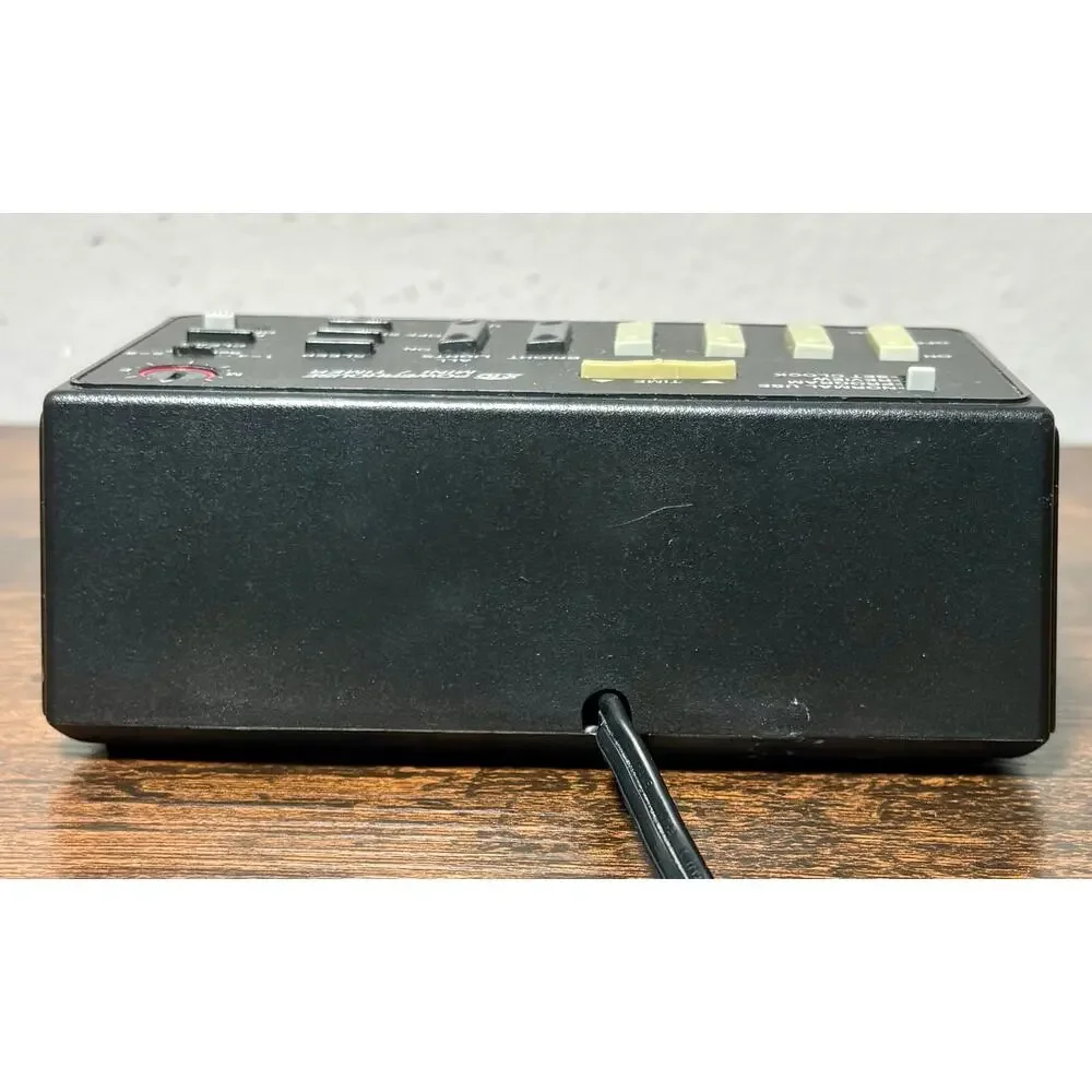 Powerhouse Mini Woodgrain Timer Alarm Clock X-10 Model MT522 ** Tested and Works